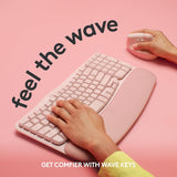 Logitech Wave Keys Wireless Ergonomic Keyboard with Cushioned Palm Res