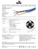StarTech BULK CAT 5E Ethernet Cable - 1000 FT. - Solid - Plenum CMP - Blue - TAA Compliant