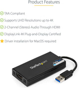 StarTech.com USB 3.0 to HDMI Adapter - 4K 30Hz Ultra HD - DisplayLink