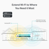 Prolongateur WiFi AC1900 TP-Link (RE550), couverture jusqu'à 2800 pi² et 35 D