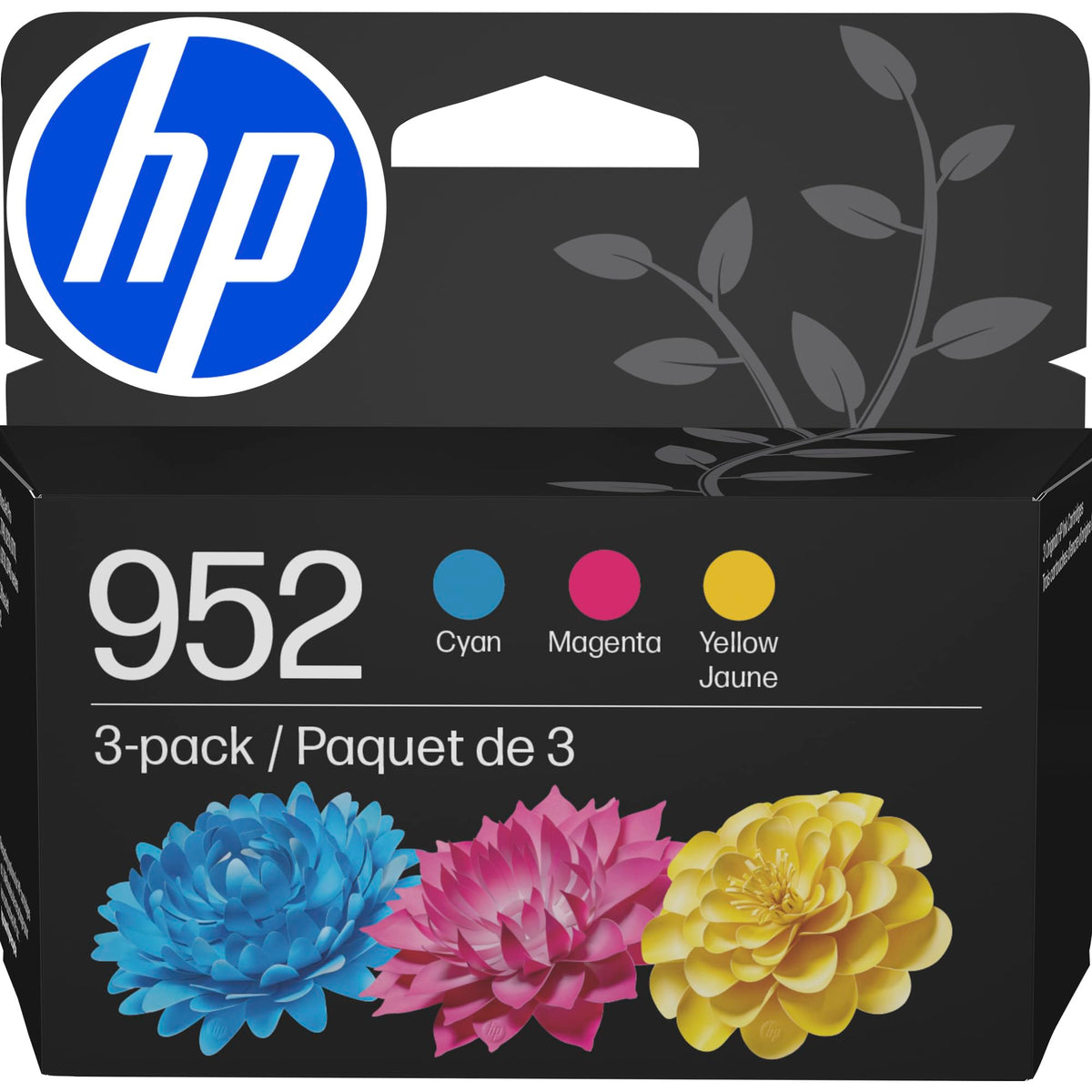 Lot de 3 cartouches d'encre HP 952 cyan, magenta, jaune originales, compatibles