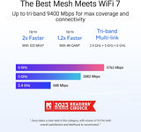 ASUS ZenWiFi BT6 Tri-Band WiFi 7 Mesh, 9.4 Gbps, 7600 sq.ft. (3pk), 2.