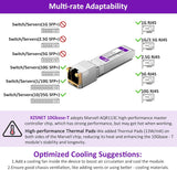 10GBASE-T SFP+ Transceiver, 1.25/2.5/5/10G SFP+ to RJ45, 10Gb Copper S