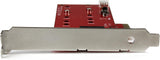 StarTech.com 2x M.2 SATA SSD Controller Card - PCIe - PCI Express M.2