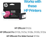 Cartouche d'encre magenta originale HP 936 Large Magenta