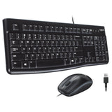 Logitech MK120 Wired Keyboard and Mouse Combo for Windows, Optical Wir