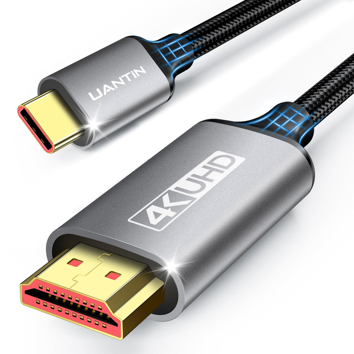 USB-C MALE to HDMI MALE Adapter Cable - Black 3FT