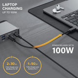 Station d'accueil universelle ALOGIC Triple Écran 4K DX3 avec 100W pour Ordinateur Portable