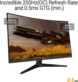 ASUS TUF Gaming VG32VQM5B, Curved Gaming Monitor, 31.5