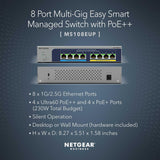 NETGEAR Commutateur Ethernet Plus Multi-Gigabit PoE Ultra60 8 ports (MS108EU)