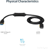 StarTech.com USB 3.0 to eSATA HDD/SSD/ODD 3ft Cable