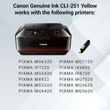 Canon Genuine CLI-251 Yellow Ink Tank Regular Yellow Ink