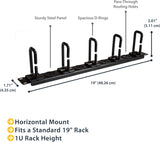 Startech 1U 19IN Horizontal Rack Cable Management Panel