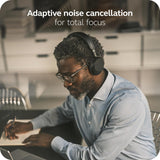 Jabra Evolve3 75 On-Ear Wireless Bluetooth Headset with Mic and Wirele