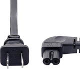 StarTech.com 10ft (3m) Laptop Power Cord, NEMA 1-15P to Right Angle C7