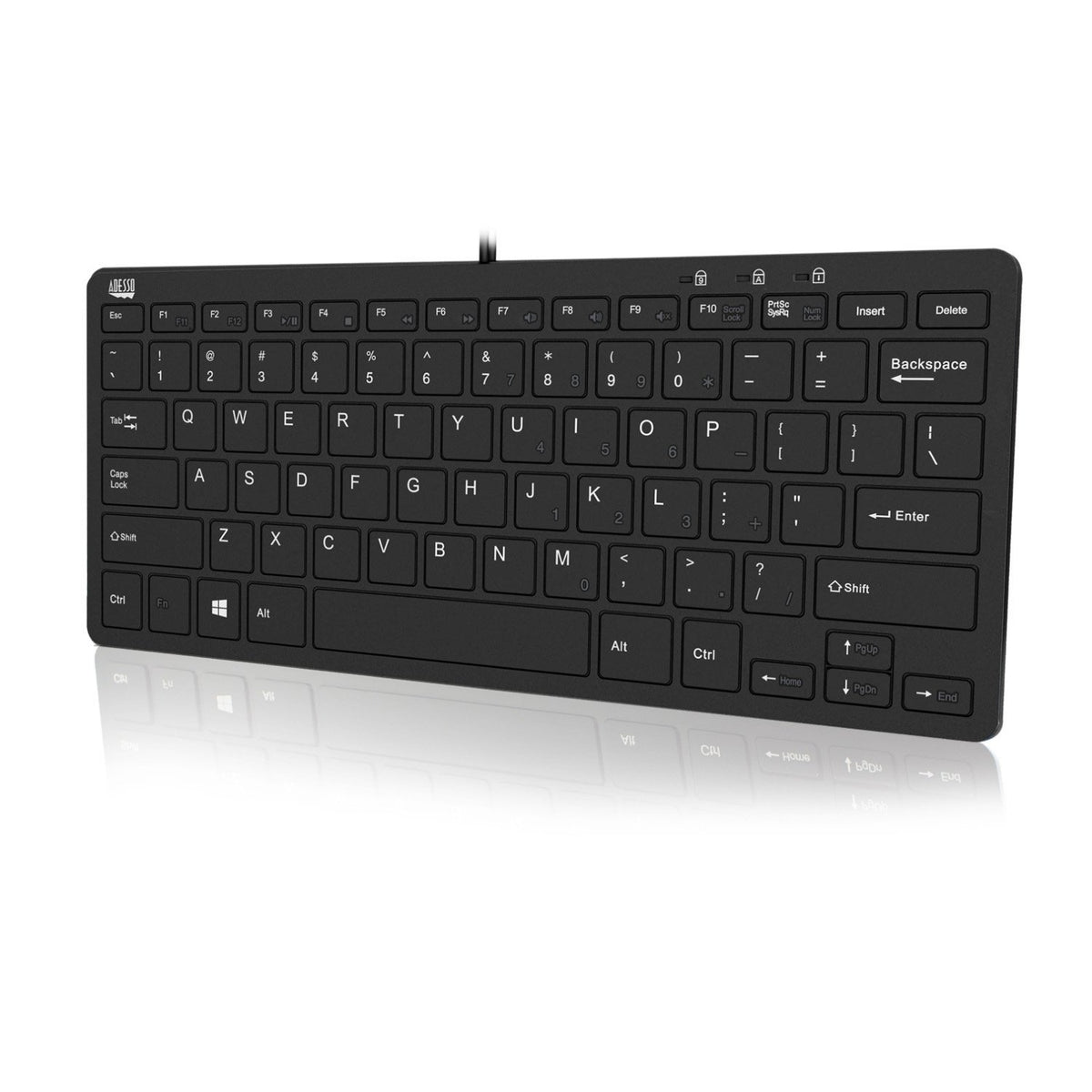 Adesso SlimTouch 510-Mini Keyboard with USB Hubs