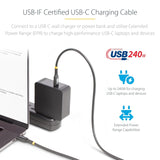 StarTech.com 10ft USB-C Charging Cable, USB-IF Certified, 240W PD EPR,