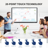 Sharp NEC 86IN Interactive Display, 4K Aquos Board, 20-POINT Precisiontouch, Embedded Controller, Quad Screen (Supported with Wired Connection)