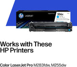 HP 206X (W2111X) Cartouche de toner cyan original rendement élevé XL cyan