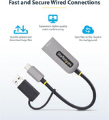 StarTech.com Adaptateur USB-C vers Ethernet 2,5 GbE avec convertisseur USB-A, Ordinateur portable