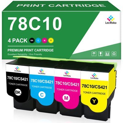 LeciRoba CS421 78C10 Toner Cartridge Replacement for Lexmark 78C10 78C
