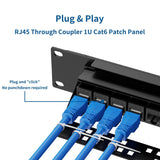 24PORT 0.5U CAT5E Patch Panel RJ45 ENET Rackmount 110 Patch Panel