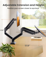 ErGear Dual Monitor Mount, Two Arms for 17