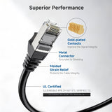 Cable Matters 10Gbps Snagless Shielded Cat 6A Ethernet Cable, 30ft, Bl
