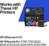 Lot de 3 cartouches d'encre HP 952 cyan, magenta, jaune originales, compatibles