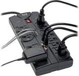 Tripp Lite 12 Outlet Surge Protector Power Strip, 8ft Cord, Right-Angl
