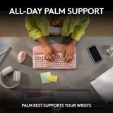 Logitech Wave Keys Wireless Ergonomic Keyboard with Cushioned Palm Res