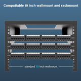 StarTech Panneau de brassage RJ45 Cat6 de 48 ports (2U) pour bâti réseau, UTP, 110 Punch-DOWN, Panneau de brassage Ethernet CAT 6 pour bâti de serveur réseau