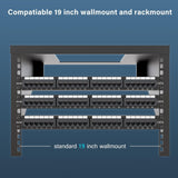 StarTech Panneau de brassage RJ45 Cat6 de 48 ports (2U) pour bâti réseau, UTP, 110 Punch-DOWN, Panneau de brassage Ethernet CAT 6 pour bâti de serveur réseau