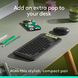 Logitech POP ICON Combo, Bluetooth Keyboard and Mouse Combo, Comfortab