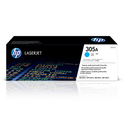 Cartouche de toner LaserJet cyan HP 305A - CE411A Standard (1 emballage)