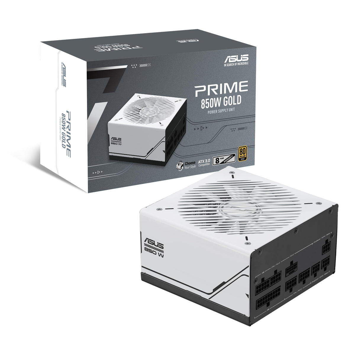 ASUS Prime 850W Gold (850 Watt, ATX 3.0 Compatible, Fully Modular Powe