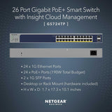 Switch intelligent PoE+ Gigabit 24 ports Netgear GS724TP-300NAS
