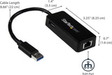 Startech.Com USB 3.0 to Gigabit Ethernet Adapter NIC with USB Port, Bl