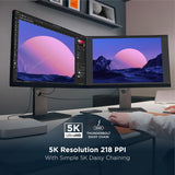 ViewSonic VP2788-5K Moniteur 5K 27 pouces compatible Mac avec 100 % sRGB, 99 % D