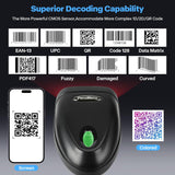Lecteur de code-barres Bluetooth 1D&2D PecuMceu, 3-en-1 Bluetooth et USB filaire