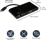 USB C to VGA HDMI MultiPort Adapter, USB C Hub (4 in 1), with 4K HDMI