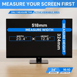 24 Inch Computer Privacy Screen Filter for 16:10 Widescreen Computer M