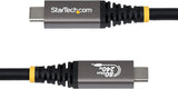 Câble USB4 StarTech de 1,5 m (5 pi), 80 Gbit/s, certifié USB-IF, 240 W PD, 8K 120 Hz/4K 240 Hz DP2.1 DP80, compatible Thunderbolt 4 - USB-C Noir