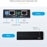 Kit d'extension Ethernet VDSL2 StarTech sur un SEUL CÂBLE À PAIRE, portée LONGUE jusqu'à 1 km (0,6 mi), répéteur LAN sur RJ11/CAT5E/CAT6, jusqu'à 300 Mb/s