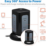 Tripp Lite Parasurtenseur Tour 6 Prises 3X USB-A 1x USB-C Câble 8ft B
