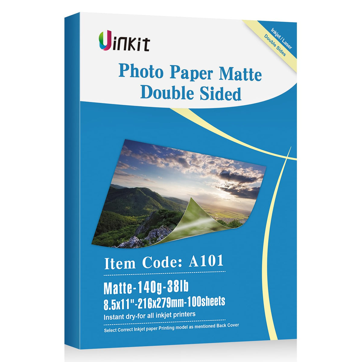 Thin Double Sided Photo Paper Matte Matt 100 Sheets 8.5x11 130Gsm 6.5