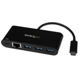 StarTech.com USB C to Ethernet Adapter – 3 Port – with Power Delivery