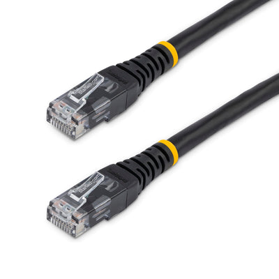 10PK 6FT CAT6 Black Molded 24AWG RJ45 Patch Cable Copper WIRE