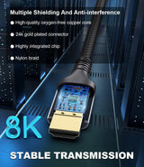Certified 10K 8K HDMI 2.1 Cable 48Gbps 10 FT, Ultra High Speed HDMI Ca