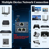 2-TO-1 RJ45 SPLITTER CABLE ADAPTER - F/M